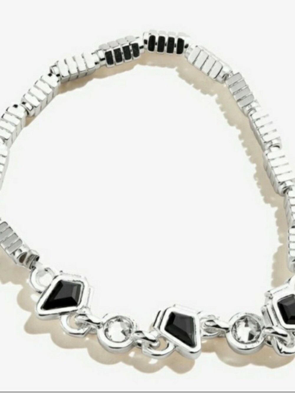 Alex & ani black diamond & crystal stretch bracelet NWT